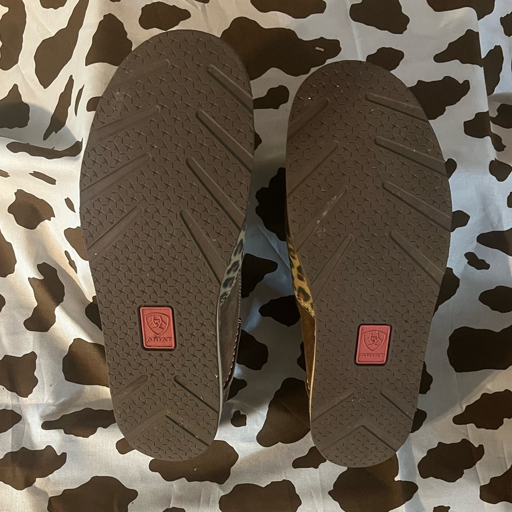 Ariat Brown Leopard Print Loafers - Picture 2 of 2